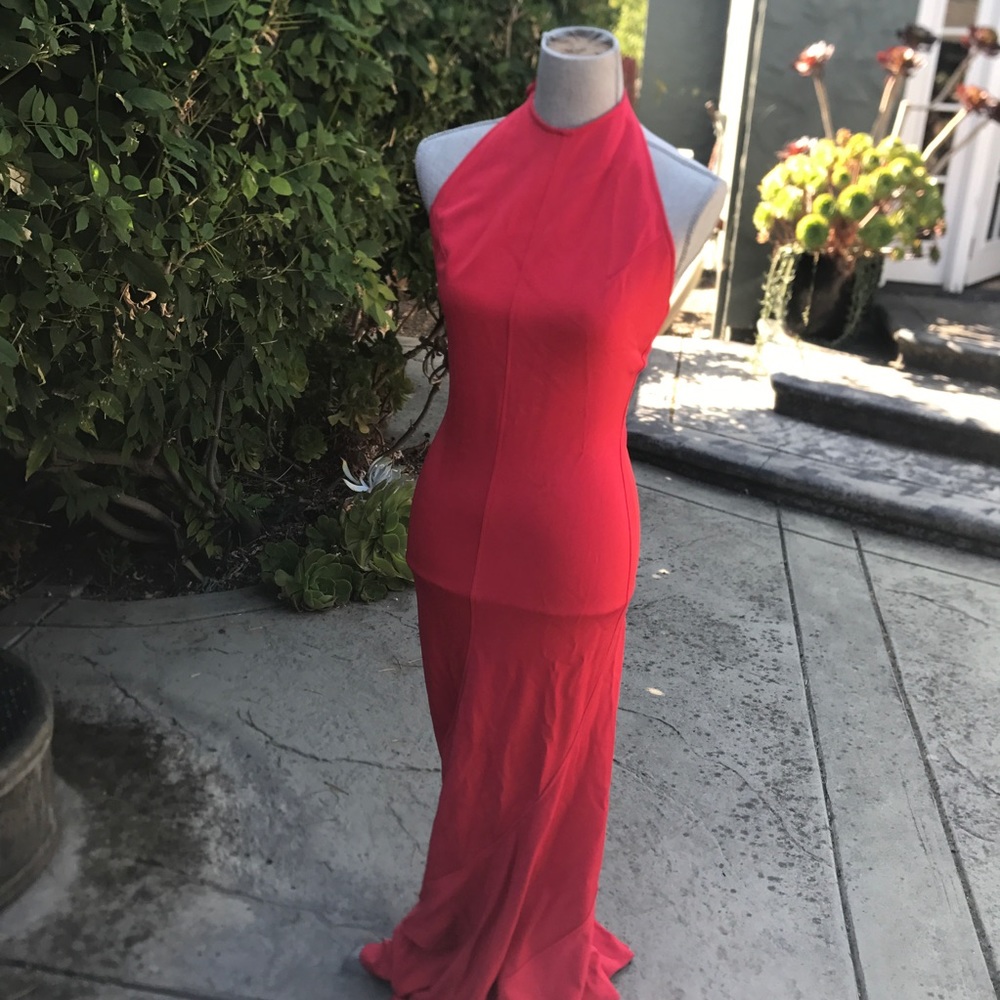 Nicole Batki Red Formal Dress Size Medium - Picture 3 of 9